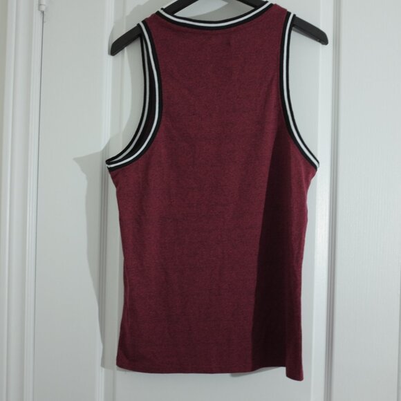 Ecko unltd Graphic Tank top burgundy red With Black Trim size S - Picture 4 of 6